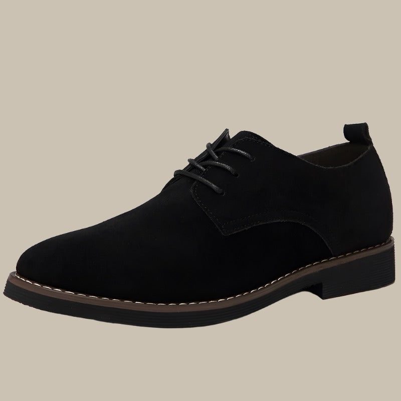 Herren Derby-Schuhe aus Wildleder - Schnürschuhe mit runder Kappe