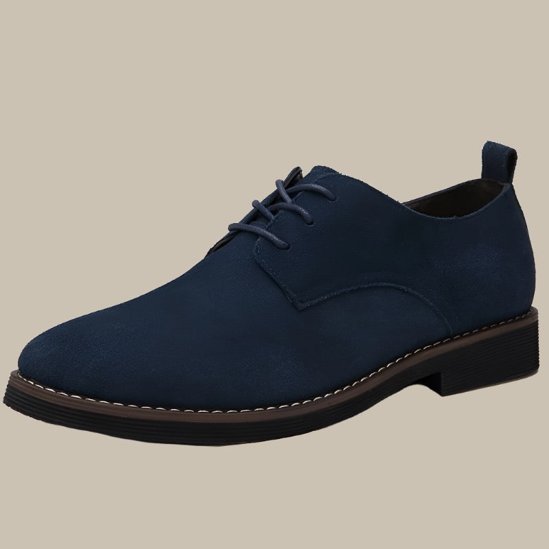 Herren Derby-Schuhe aus Wildleder - Schnürschuhe mit runder Kappe